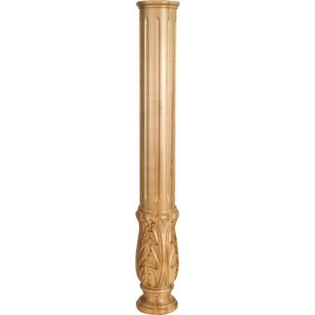 Hardware Resources 5"Dx35"H Alder Acanthus Fireplace Column FP1-ALD